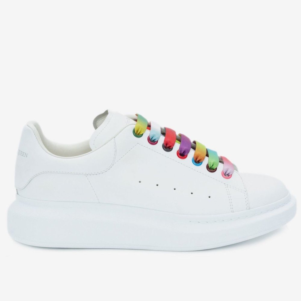 Cheap Reps Alexander McQueen Womens Oversized Sneakers With Multicolour Laces