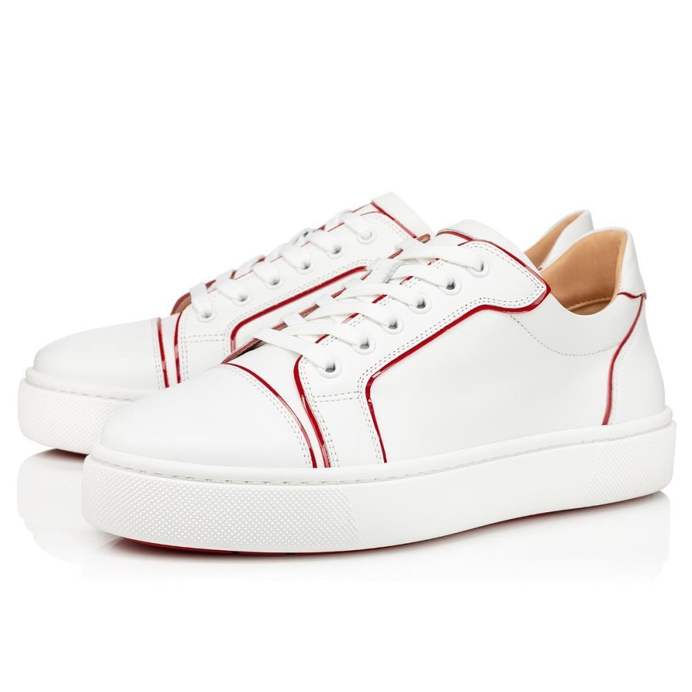 Cheap Reps Christian Louboutin Womens Vieirissima Sneakers In White Leather