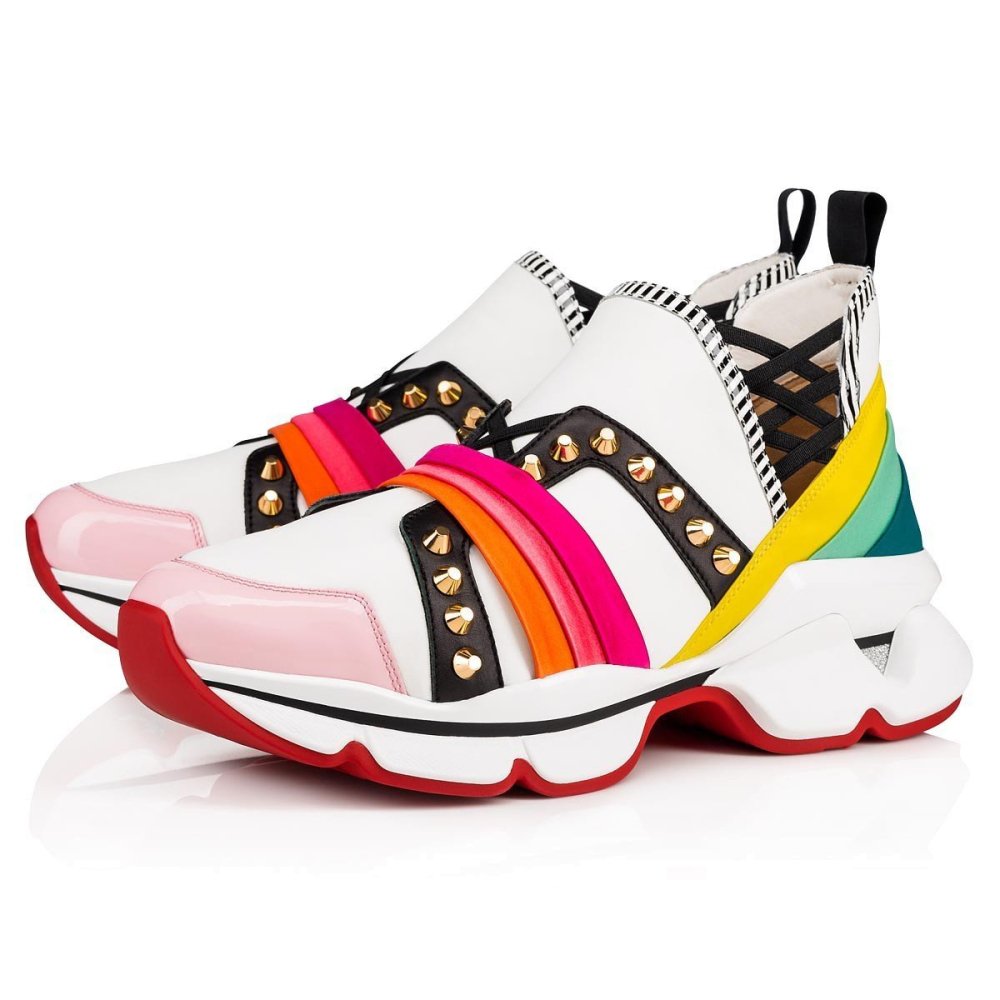 Cheap Reps Christian Louboutin Womens Multicolour 123 Run Sneakers