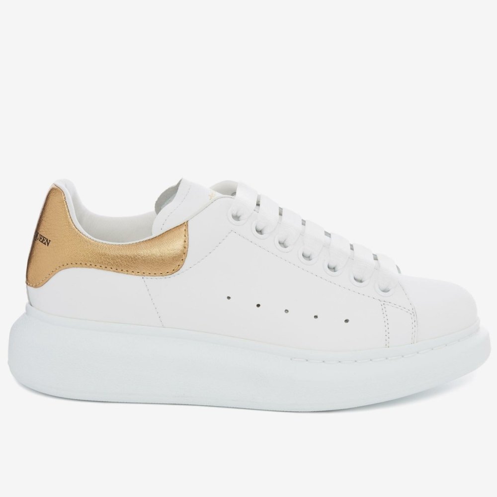 Cheap Reps Alexander McQueen Mens Oversized Sneakers With Gold Heel