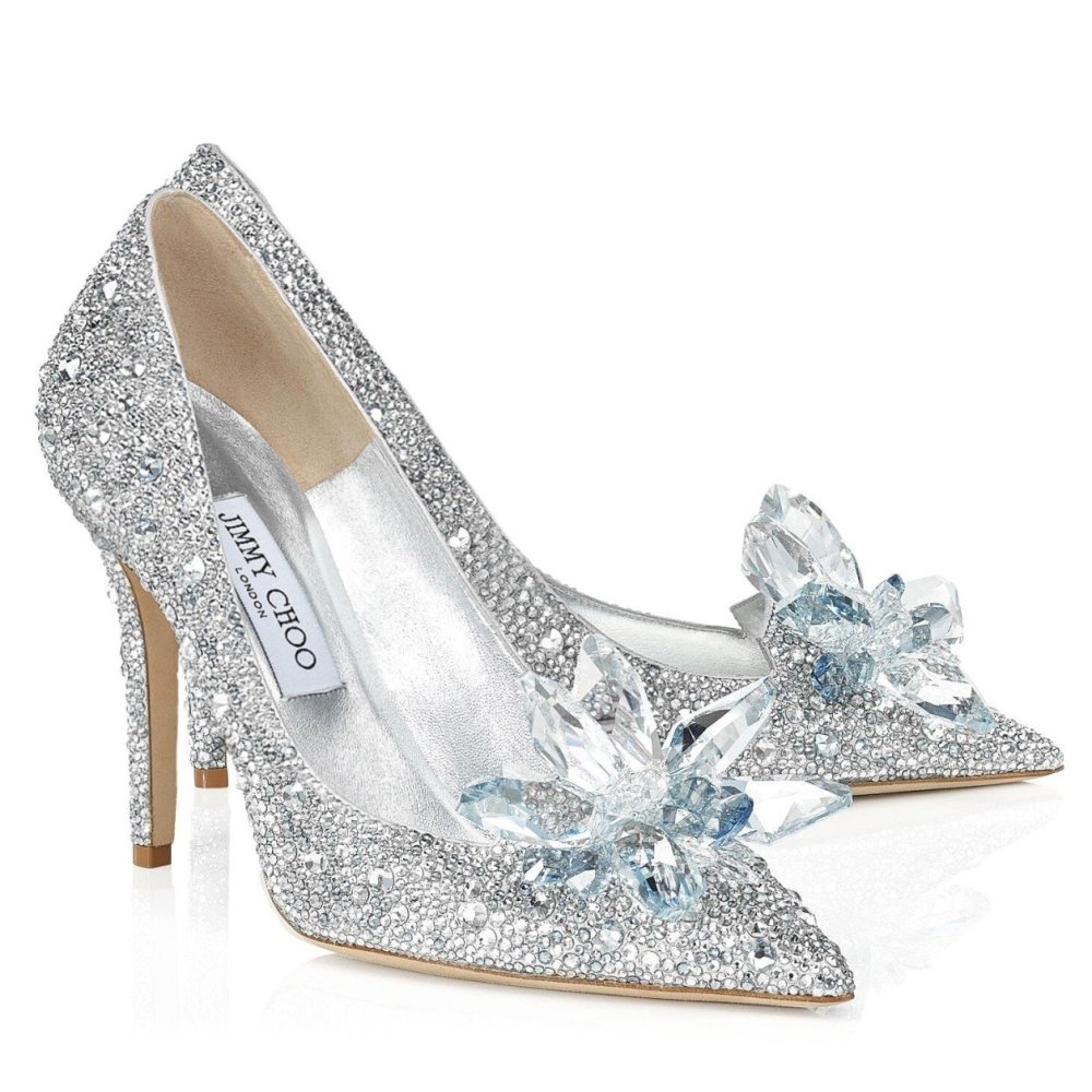 Cheap Reps Jimmy Choo Alia 85mm Pumps In Silver Crystal