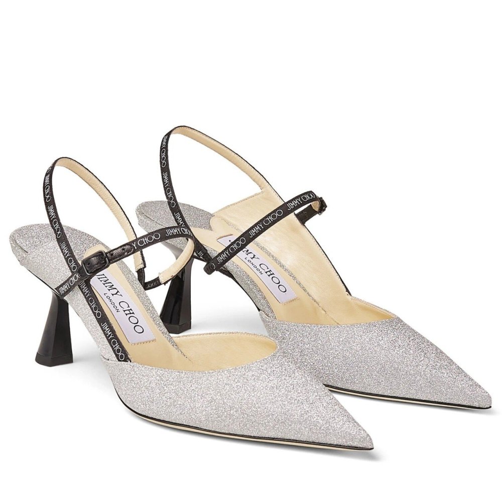 Cheap Reps Jimmy Choo Ray 65mm Slingback Pumps In Glitter