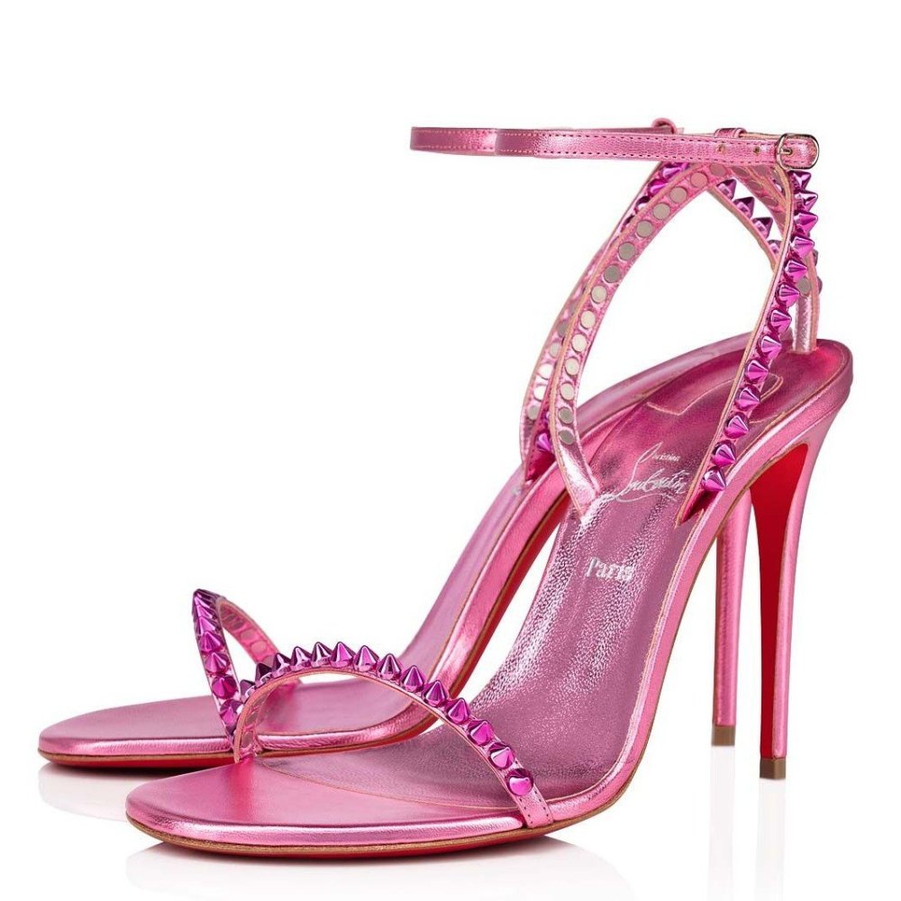 Cheap Reps Christian Louboutin So Me 100mm Sandals In Pink Leather