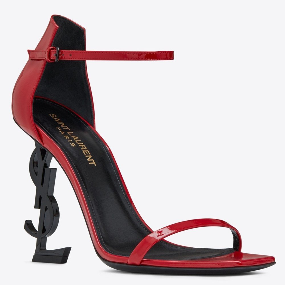 Cheap Reps Saint Laurent Opyum 110 Sandals In Red Patent Leather