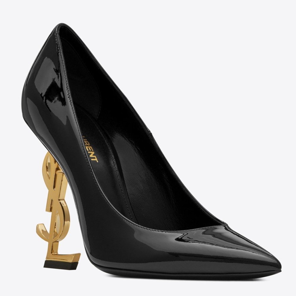 Cheap Reps Saint Laurent Opyum 110 Pumps In Patent Leather with Gold Heel