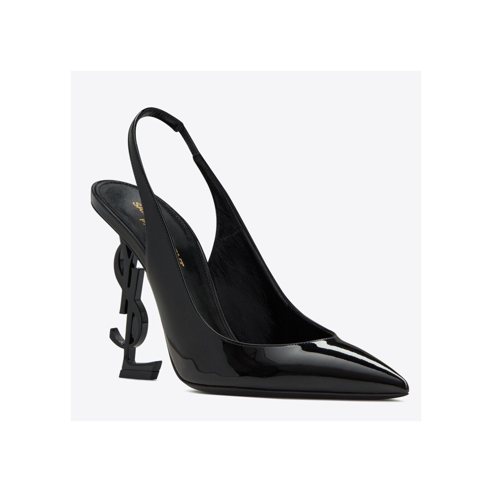 Cheap Reps Saint Laurent Opyum Slingback Pumps 110mm With Black Heel