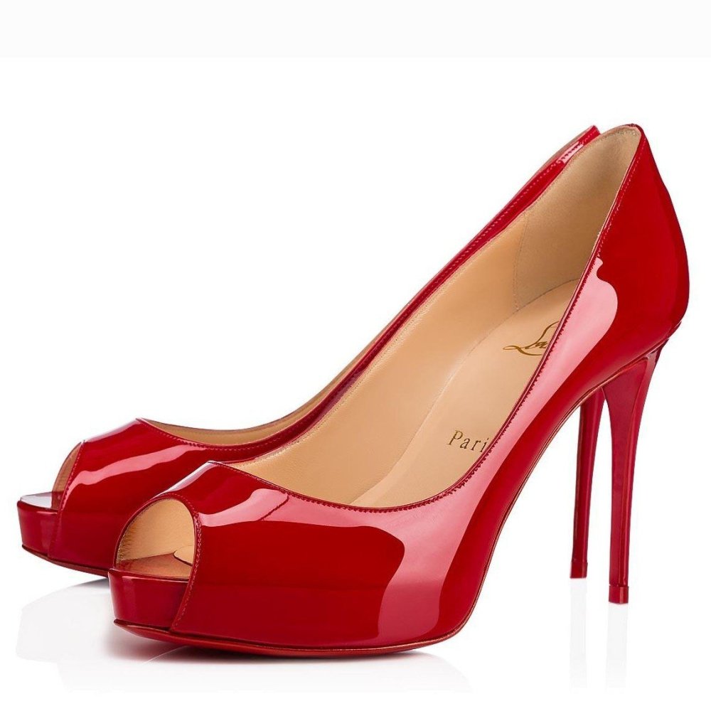 Cheap Reps Christian Louboutin Red Patent New Very Prive 100mm Pumps