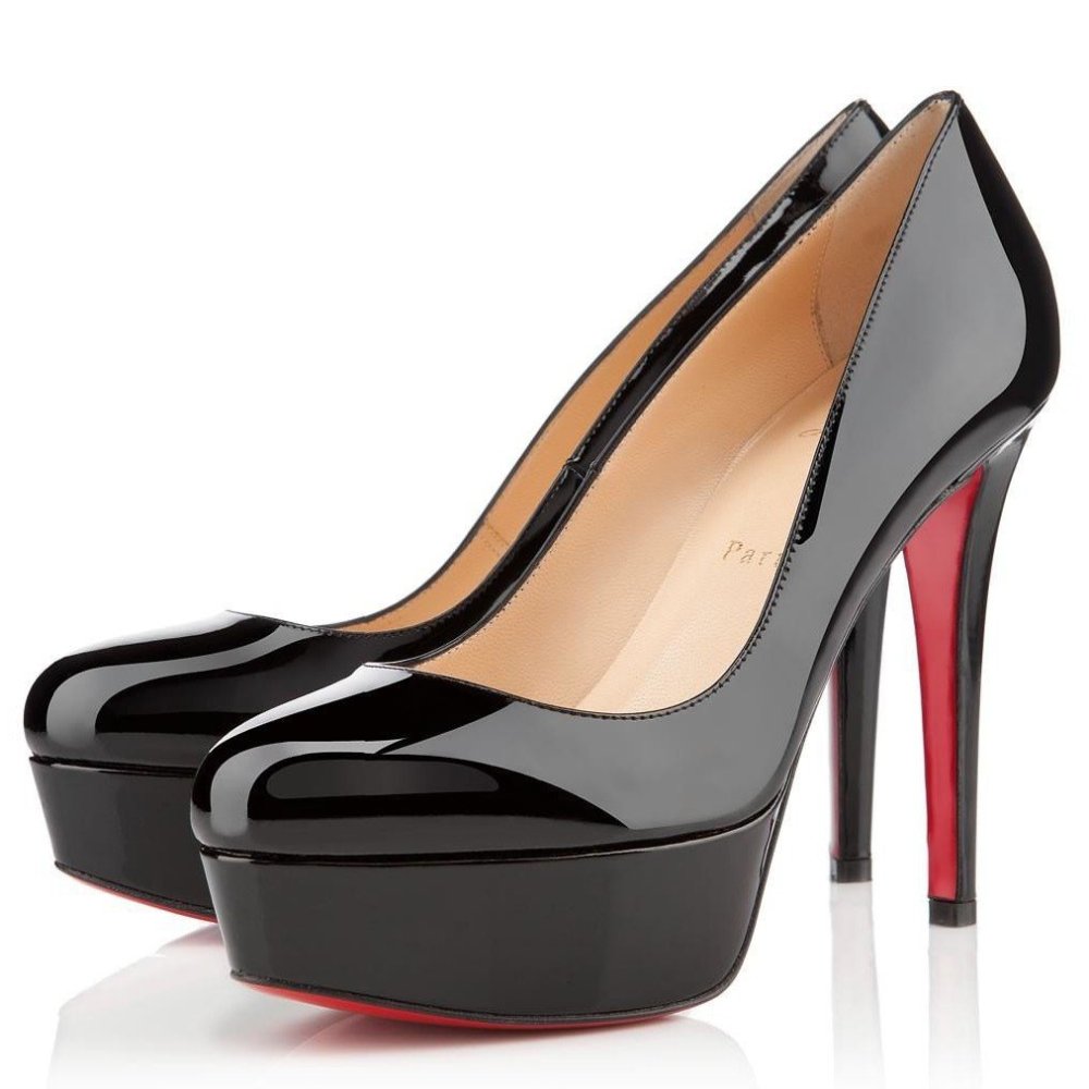 Cheap Reps Christian Louboutin Black Patent Dirditta 130mm Pumps