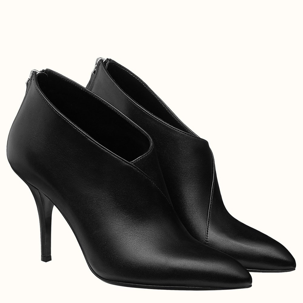 Cheap Reps Hermes Virginia Ankle Boot In Black Leather