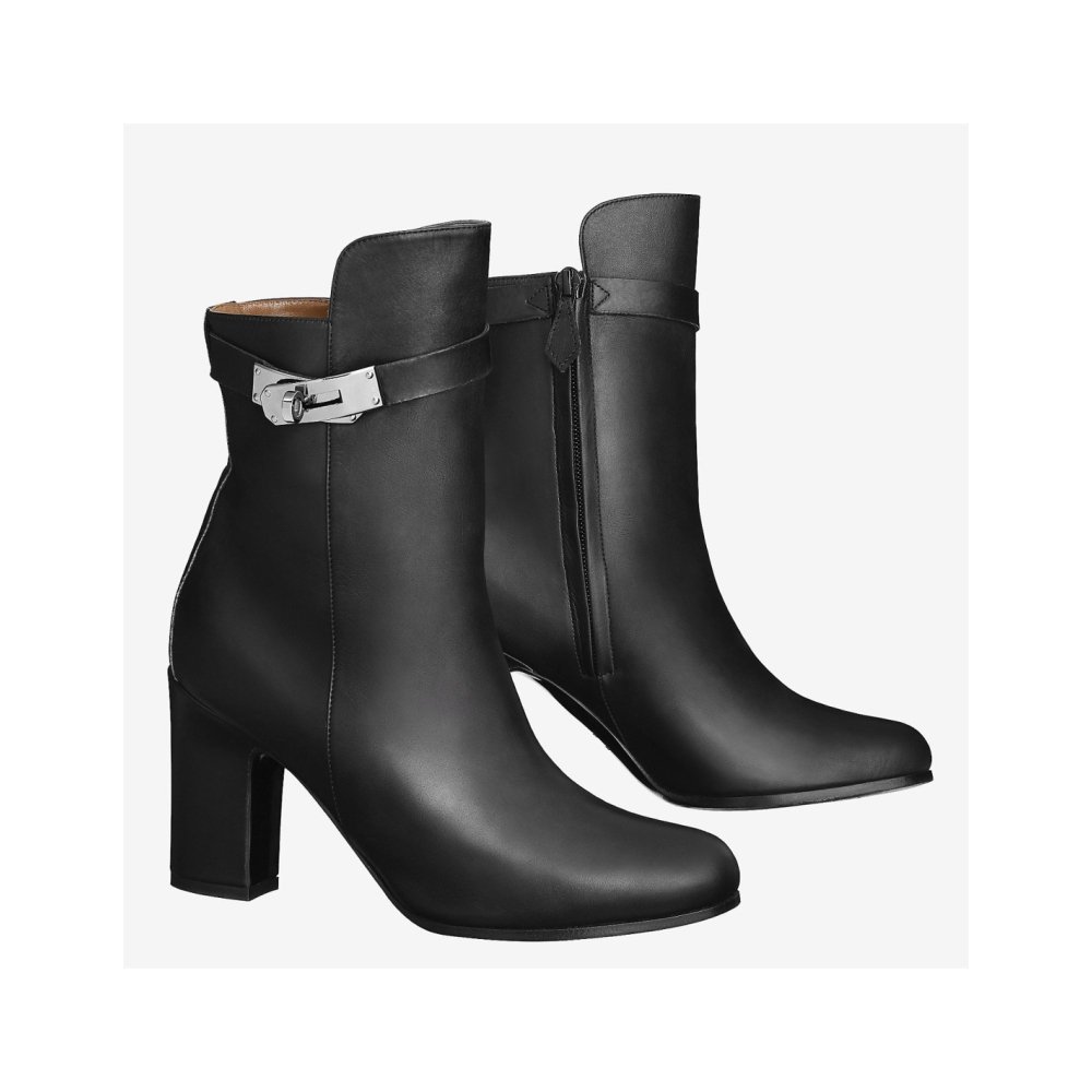 Cheap Reps Hermes Black Joueuse Ankle Boots