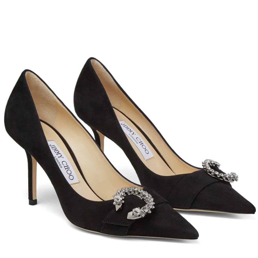 Cheap Reps Jimmy Choo Saresa 85mm Pumps In Black Suede