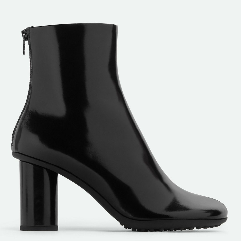 Cheap Reps Bottega Veneta Atomic Ankle Boots In Black Lambskin