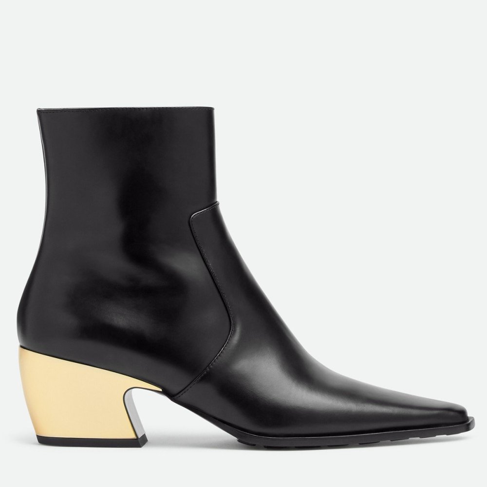 Cheap Reps Bottega Veneta Tex Ankle Boots in Black Leather