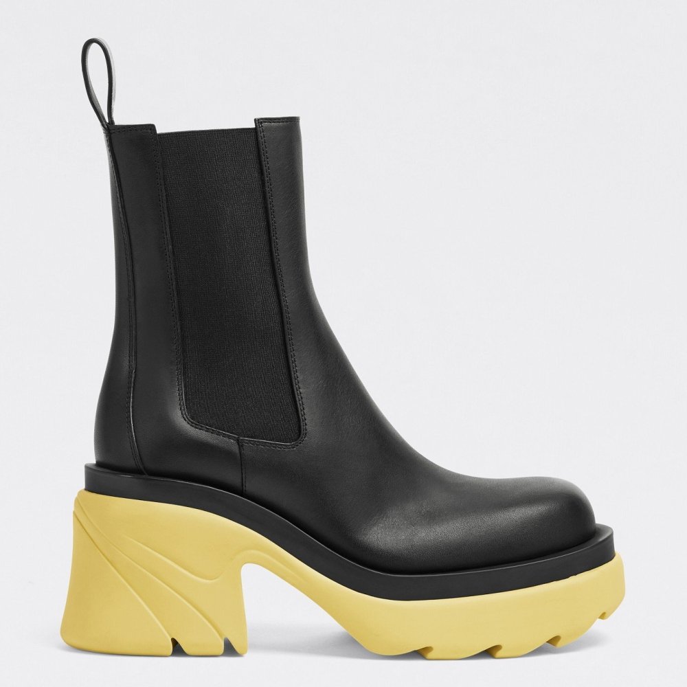 Cheap Reps Bottega Veneta Flash Chelsea Boots with Yellow Outsole