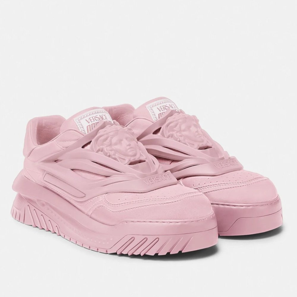 Cheap Reps Versace Womens Odissea Sneakers In Pink Leather