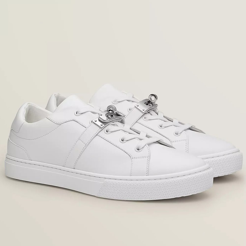 Cheap Reps Hermes Womens Day Sneakers in White Leather