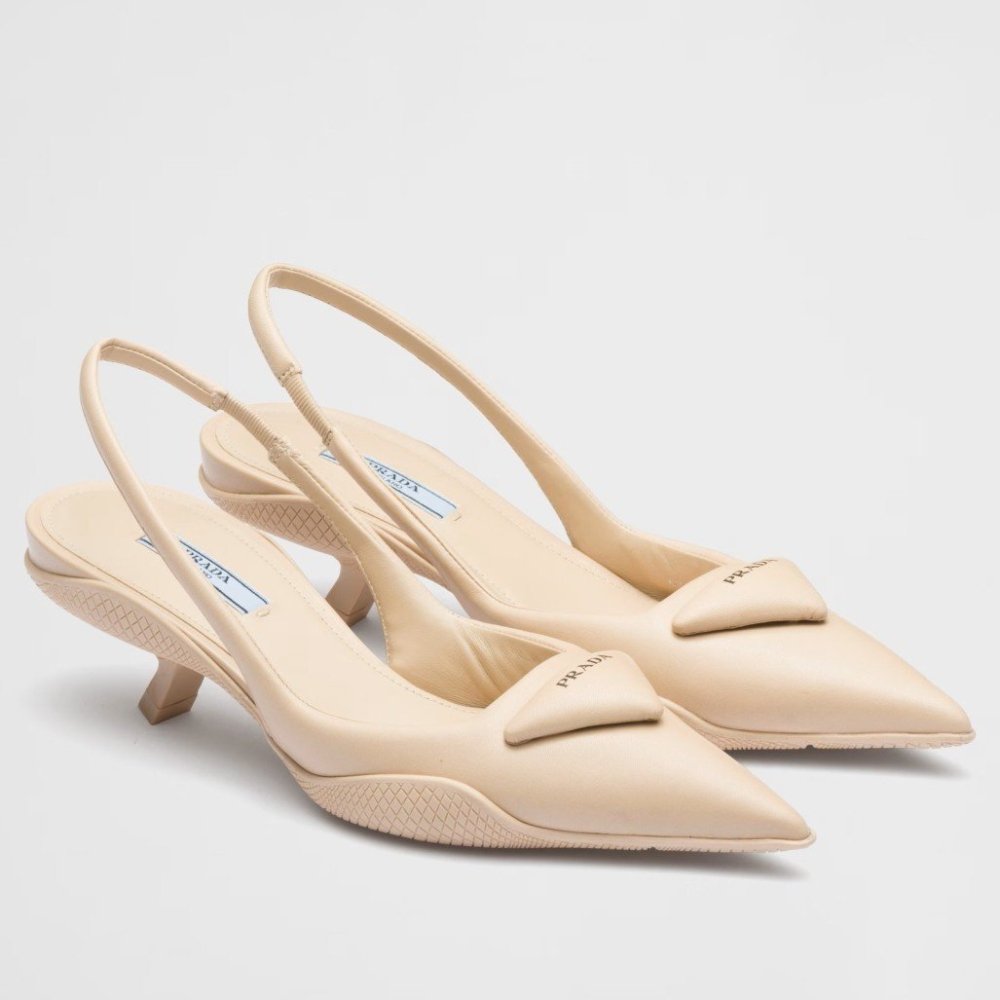 Cheap Reps Prada Slingback Pumps in Powder Padded Leather