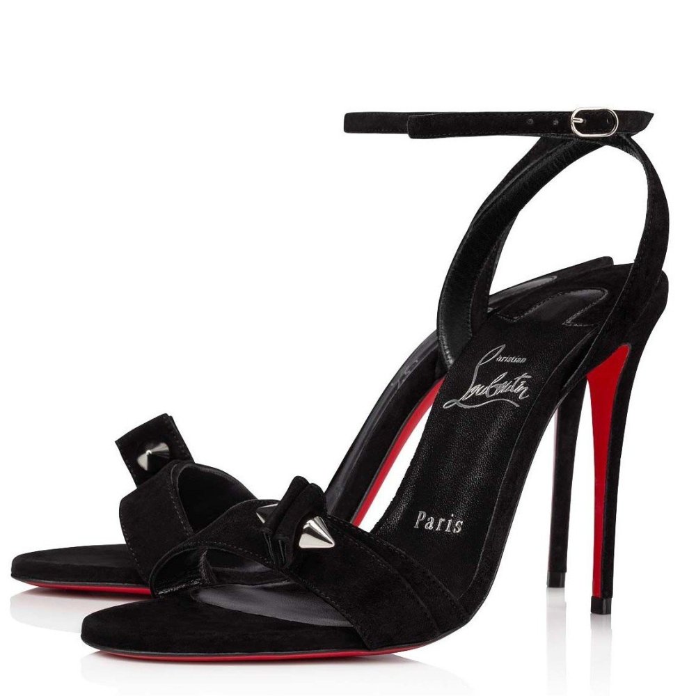 Cheap Reps Christian Louboutin Umberta 100mm Sandals In Black Suede